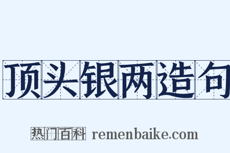 顶头银两造句是什么意思的图片